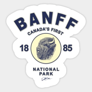 Banff National Park with Tough Old Bison Sticker